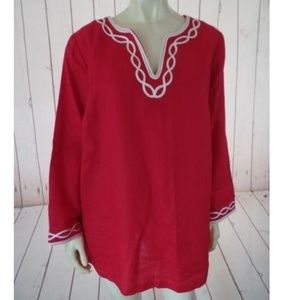Talbots Woman Petites Tunic Top 16P Ted Linen